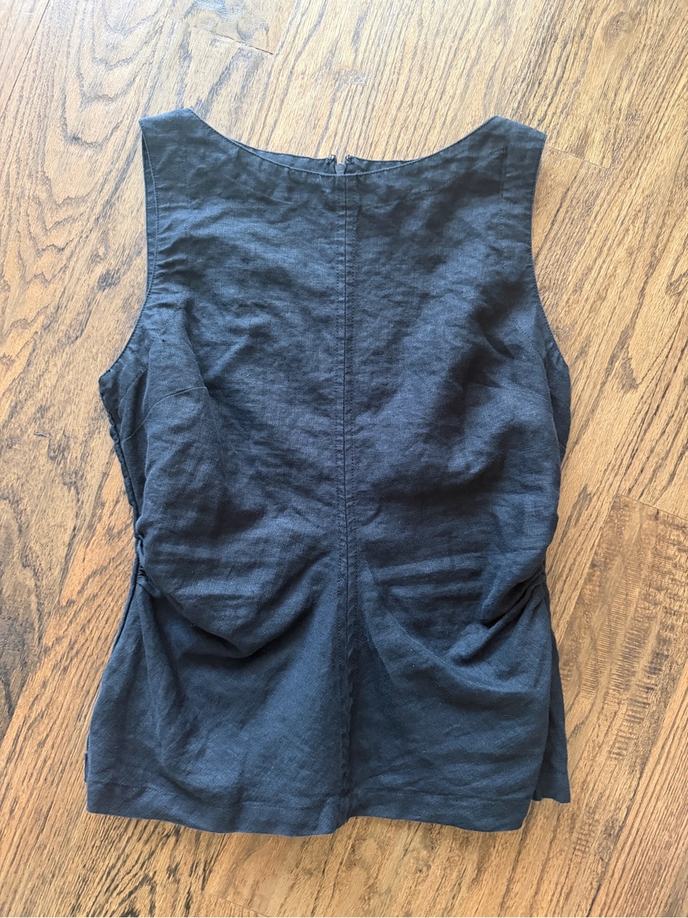 Madewell Size 8 cinched boatneck sleeveless top - Picture 4 of 8